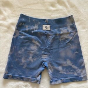 Darc Sport Blue Tie-Dye Athletic Shorts